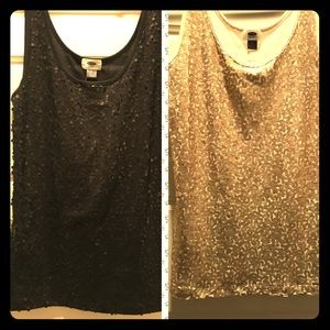 1 Black Sequence Tank Top 1 Gold Sequence Tank Top